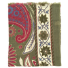 Embroidered "mumbai" scarf with green background colour / ROSI