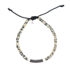 Bracelet SING A SONG jasper dalmatian on macramé thread