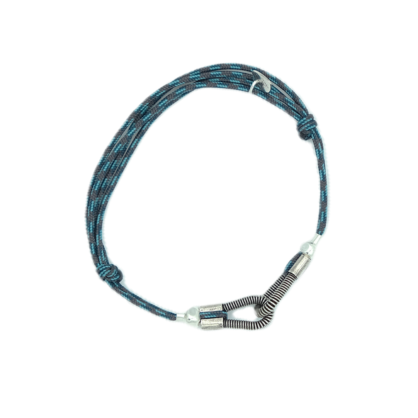 Cord bracelet SING A SONG you and me / turquoise and grey