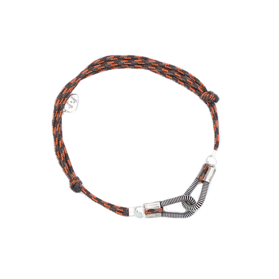 Cord bracelet SING A SONG you and me / brown and orange
