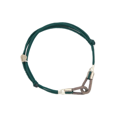 Cord bracelet SING A SONG you and me / fir green
