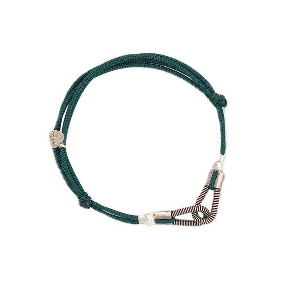 Cord bracelet SING A SONG you and me / fir green