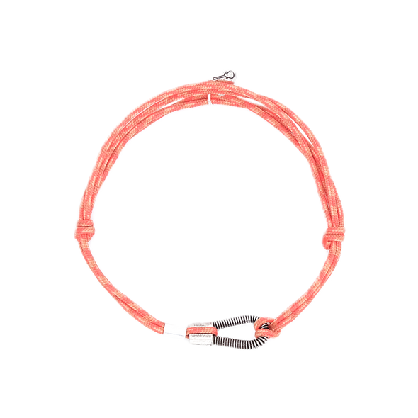 Cord bracelet SING A SONG just me / corail and beige