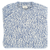 White and blue "mottled" round neck sweater MORGANO