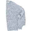 White and blue "mottled" round neck sweater MORGANO