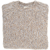 Brown and grey "mottled" round neck sweater MORGANO