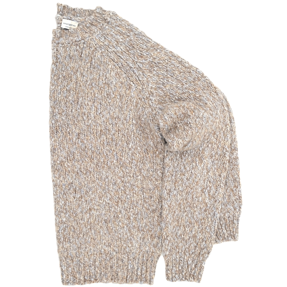 Brown and grey "mottled" round neck sweater MORGANO