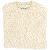 White and cream "mottled" round neck sweater MORGANO