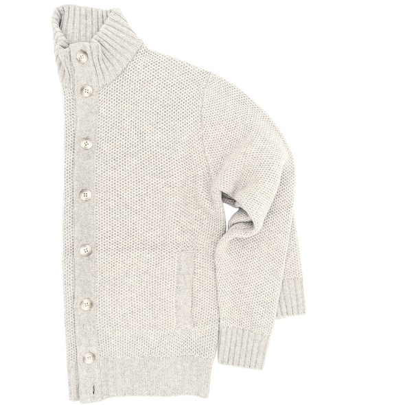 Light grey "honeycomb pattern" cardigan MORGANO