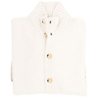 Off white "honeycomb pattern" cardigan MORGANO