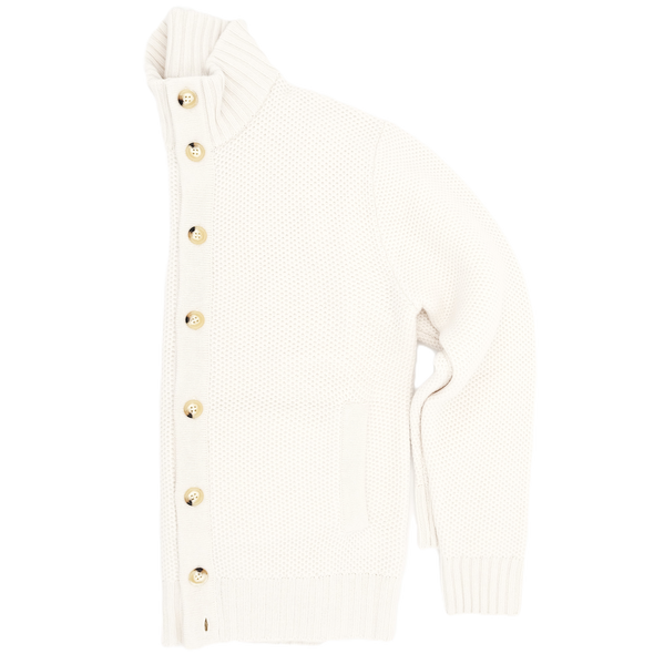 Off white "honeycomb pattern" cardigan MORGANO