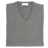 Dark grey V-neck sweater UMBERTO VALLATI