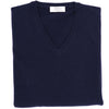 Navy blue V-neck sweater UMBERTO VALLATI