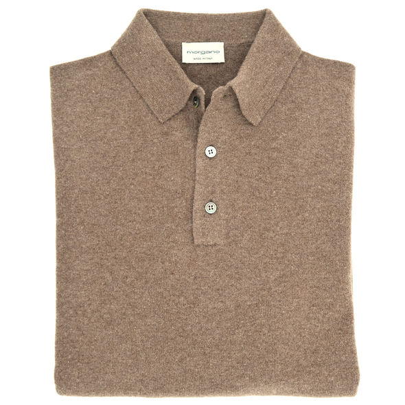 Brown "long sleeves" polo shirt MORGANO