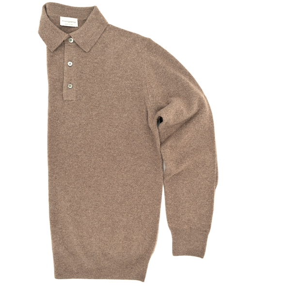 Brown "long sleeves" polo shirt MORGANO