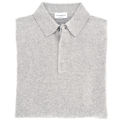 Light grey "long sleeves" polo shirt MORGANO