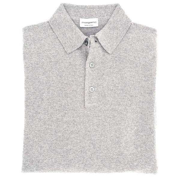 Light grey "long sleeves" polo shirt MORGANO