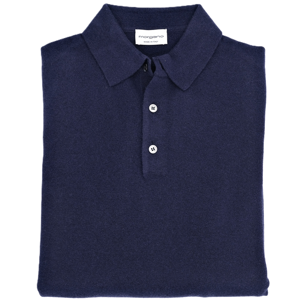 Navy blue "long sleeves" polo shirt MORGANO