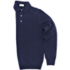 Navy blue "long sleeves" polo shirt MORGANO