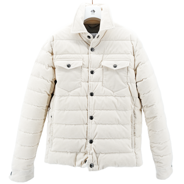 White "ribbed cotton" bomber FRADI