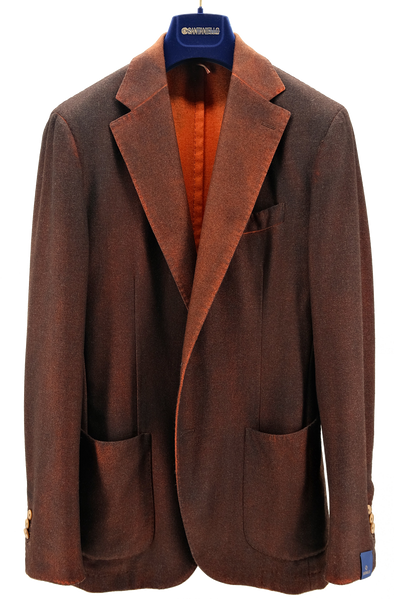 Brown and orange mix "limited edition" sport jacket SANTANIELLO