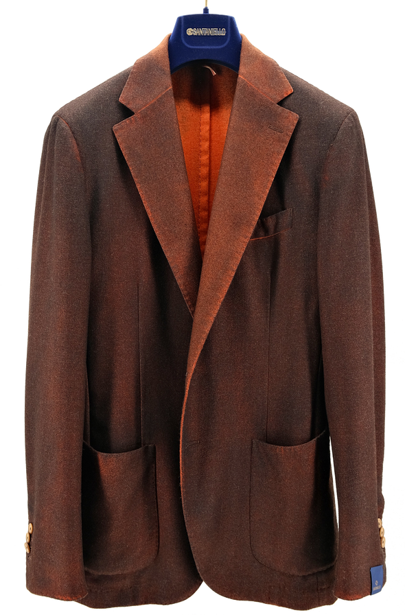 Brown and orange mix "limited edition" sport jacket SANTANIELLO