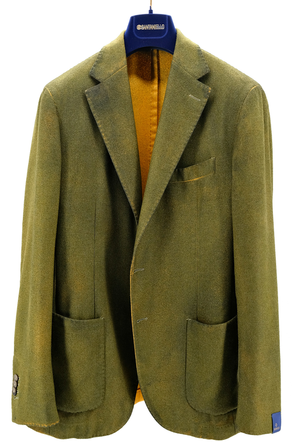 Green and yellow mix "limited edition" sport jacket SANTANIELLO