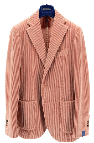 Powder pink "large corduroy" sport jacket SANTANIELLO