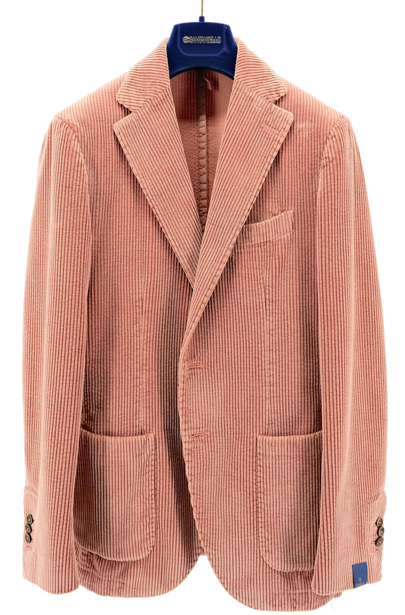 Powder pink "large corduroy" sport jacket SANTANIELLO
