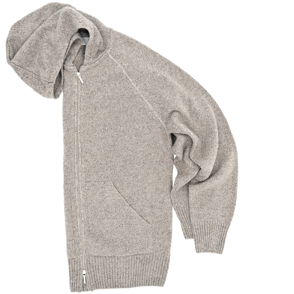 Brown, beige and grey mix hooded sweater UMBERTO VALLATI