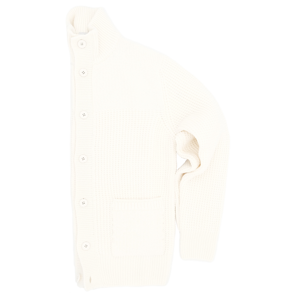 Off white "honetcomb patterns" cardigan UMBERTO VALLATI