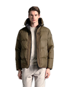 Kaki "Highland" hooded down jacket DUNO