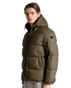 Kaki "Highland" hooded down jacket DUNO