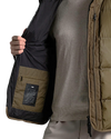 Kaki "Highland" hooded down jacket DUNO
