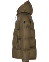 Kaki "Highland" hooded down jacket DUNO