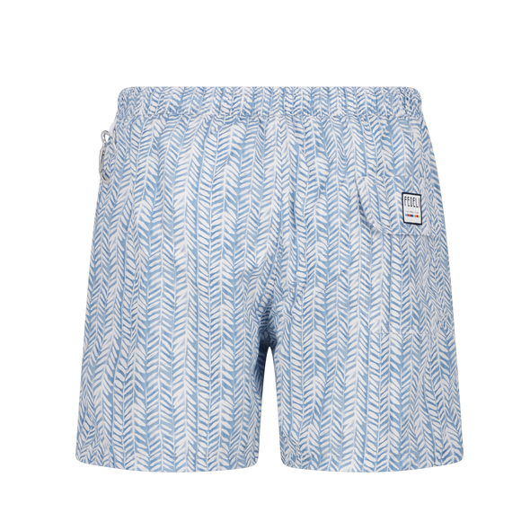 Light blue "Palm pattern" swimwear FEDELI