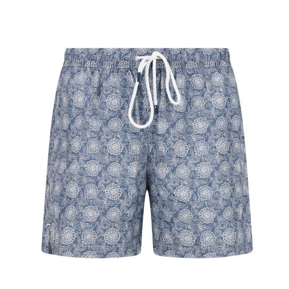 Royal blue "Flower pattern" swimwear FEDELI