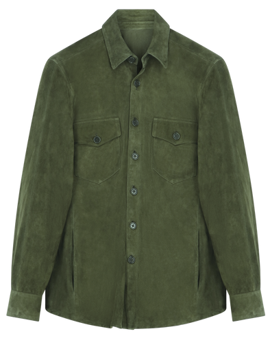 Dark green "overshirt" sport jacket NO CLOCK