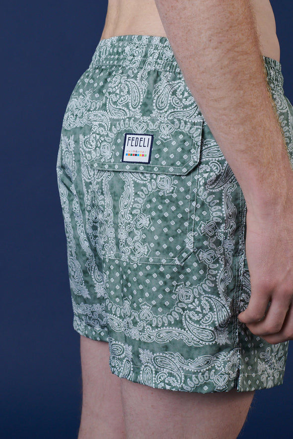 Green "Bandanna pattern" swimwear FEDELI