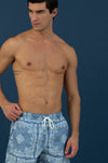 Steel blue "Bandanna pattern" swimwear FEDELI