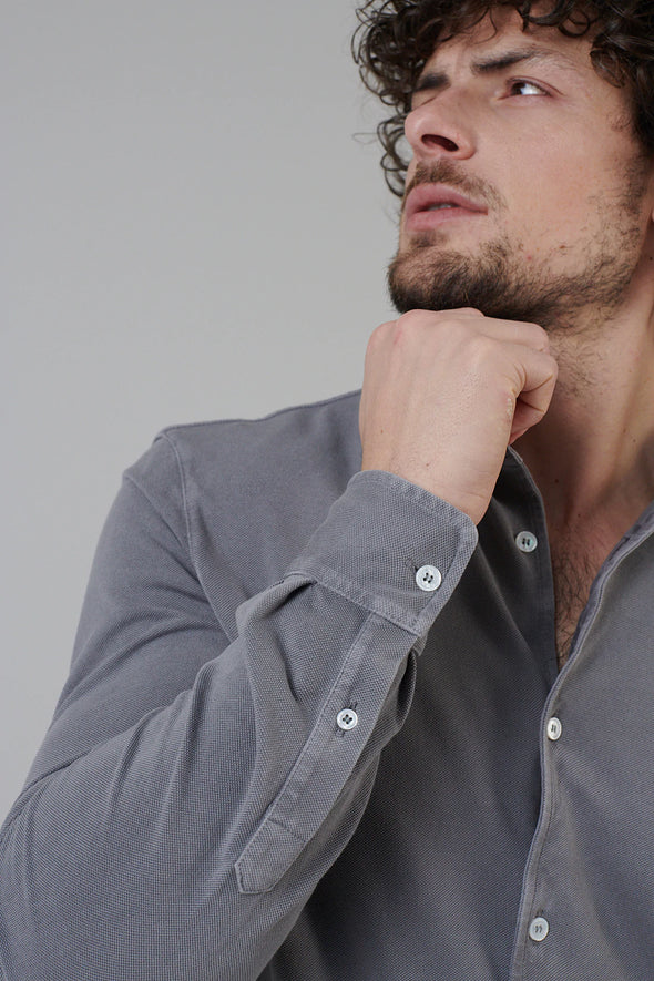 Grey polo casual shirt FEDELI