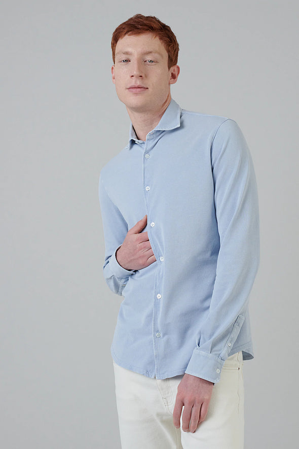 Sky blue polo casual shirt FEDELI