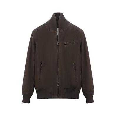 Dark Brown Suede Bomber SANNINO