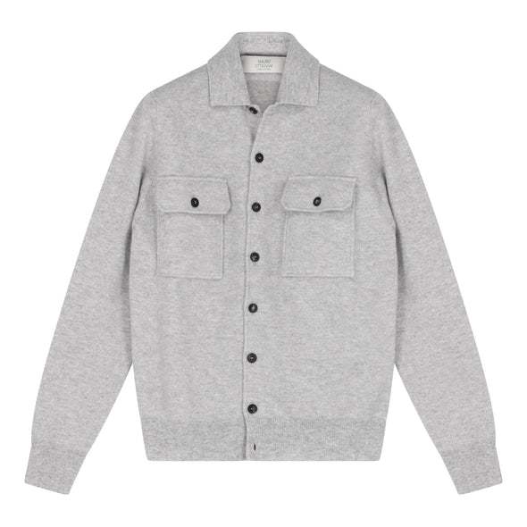 Light grey buttoned cardigan MAURO OTTAVIANI
