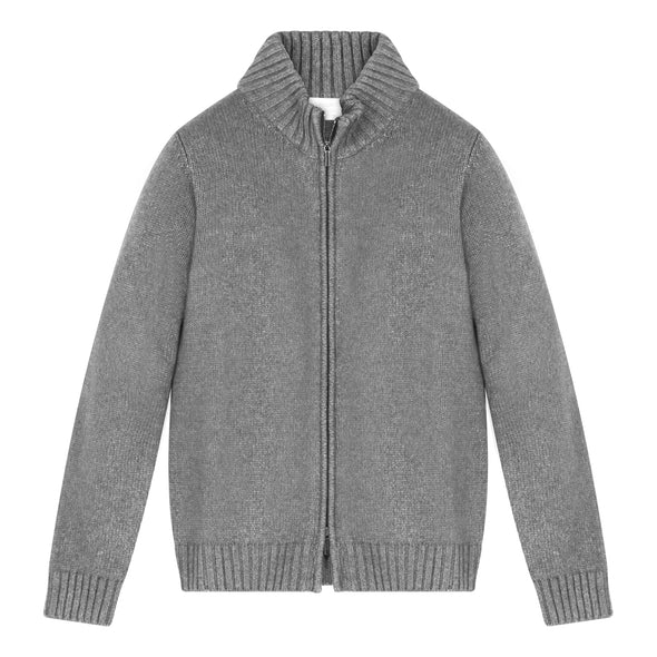 Grey zipped cardigan MAURO OTTAVIANI