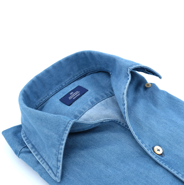 Denim blue casual shirt ALESSANDRO GHERARDI