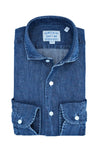 Washed blue "Denim Division" casual shirt ORIAN