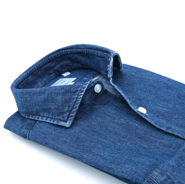 Washed blue "Denim Division" casual shirt ORIAN