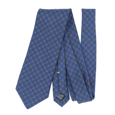 Blue tie with floral patterns CALABRESE