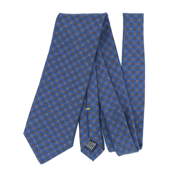 Blue tie with floral patterns CALABRESE